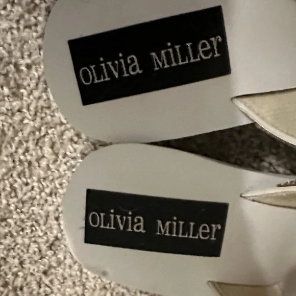 Olivia Miller Silver and White Embellished Sandals - Picture 2 of 5